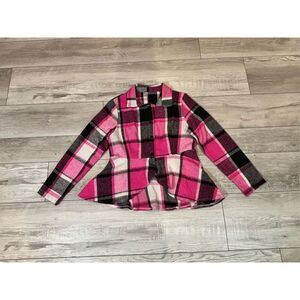 SHEIN pink flannel blouse/top size S